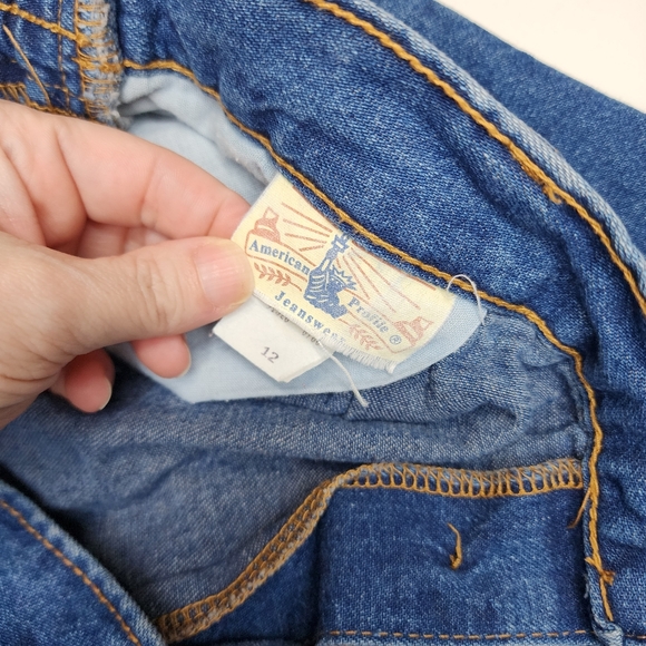 Vintage American Profile Jeanswear Women's Skirt Size 12 Flare Denim USA - Picture 3 of 5